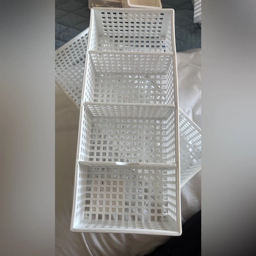 White Grid Storage Organizer (Set of 8)